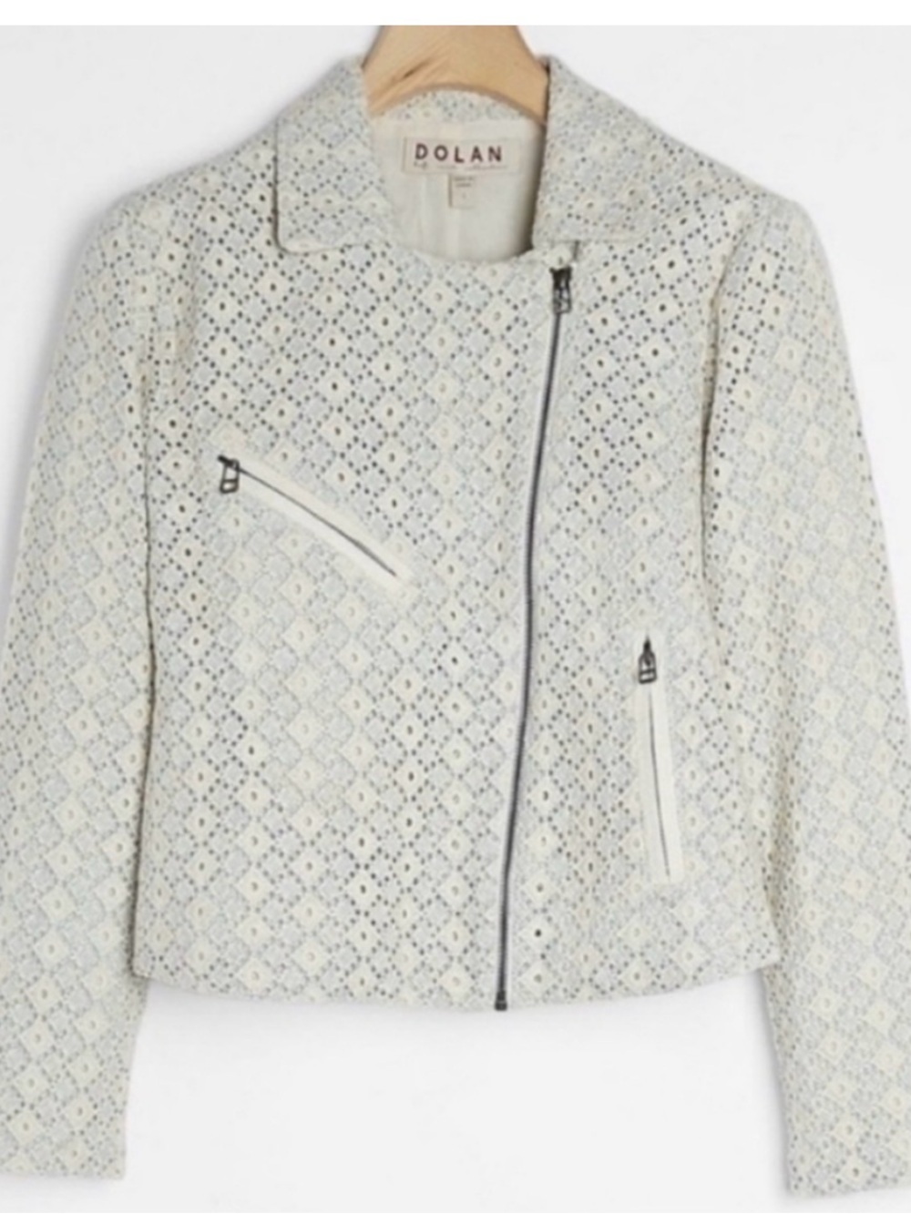 Anthropologie Dolan Left Coast Eyelet Moto Jacket Sz 1X - worn 1x
